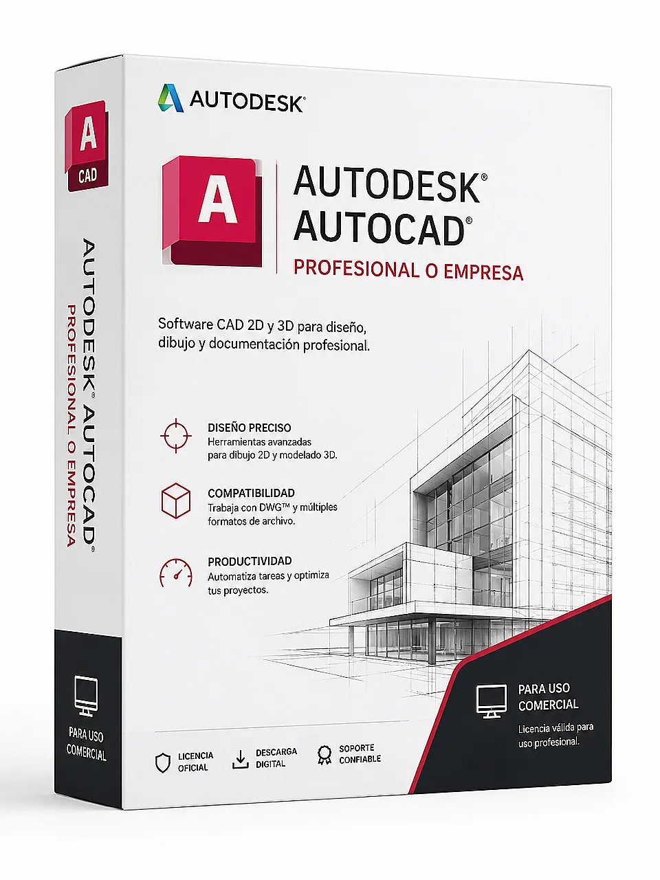 Autodesk Comercial AutoCAD Profesional o Empresa