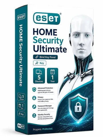 ESET Home Security Ultimate Bind Key Panel 5 Dispositivos 1 Año