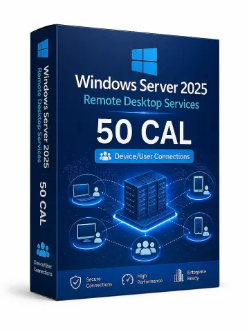 Windows Server 2025 Remote Desktop Services Device/User Connections 50 CAL