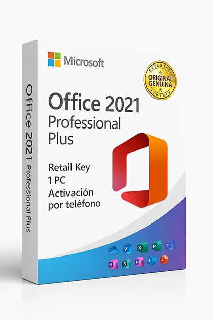 Office 2021 Professional Plus Retail Key 1 PC Activación por teléfono