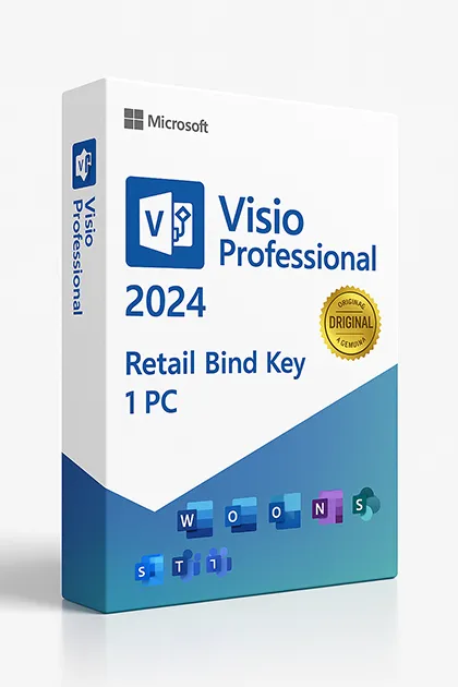 Visio Professional 2024 Retail Bind Key 1 PC