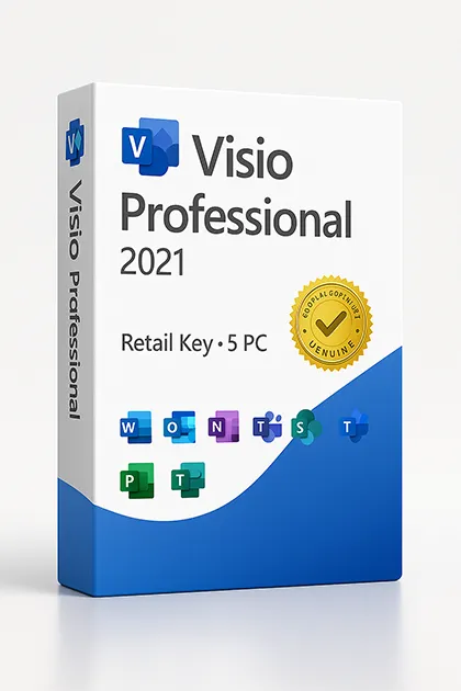 Visio Professional 2021 Retail Key 5 PC
