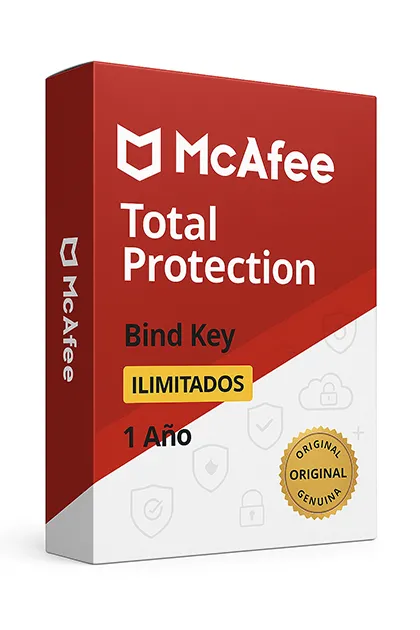 McAfee Total Protection Bind Key Dispositivos ilimitados 1 Año