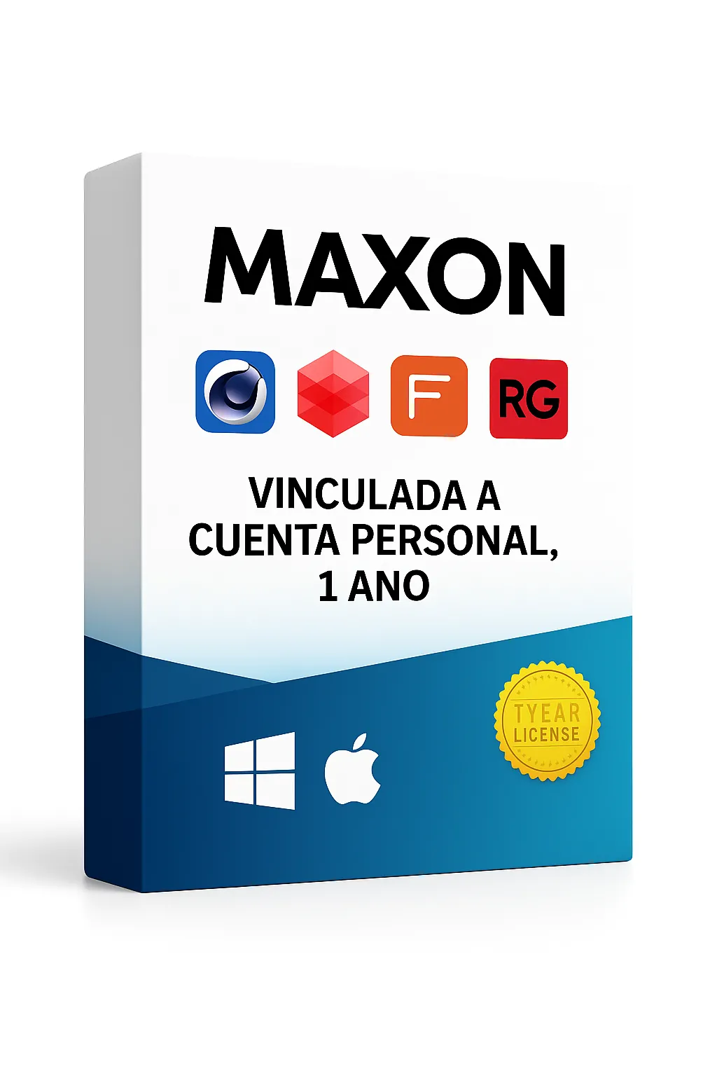 Maxon (Cinema 4D - Redshift - Forger - Red Giant) vinculada a cuenta personal