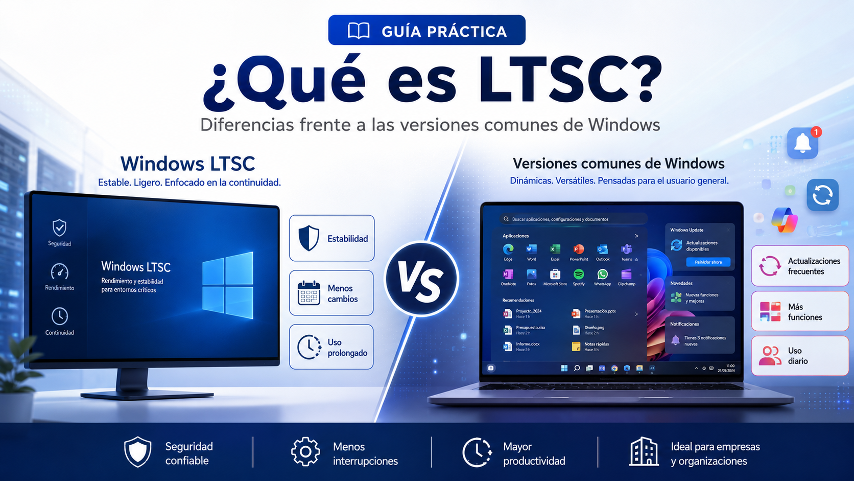 LTSC en Windows y Office: ¿Qué es y cómo difiere de las versiones comunes?